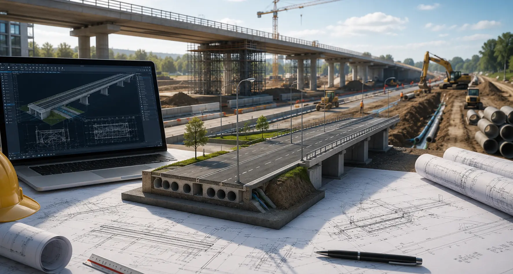Conception d'infrastructures, voiries et réseaux divers en génie civil